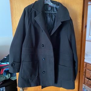Torrid Black hooded Peacoat. Size 4